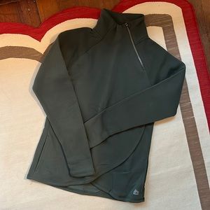 Green mock neck workout jacket size S